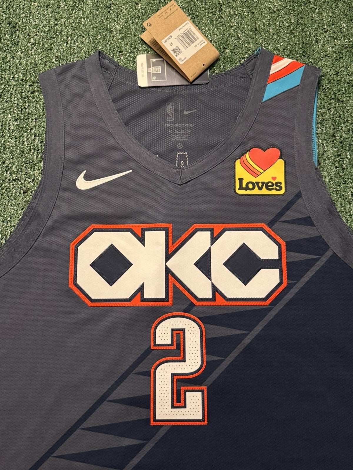 Shai Gilgeous-Alexander Oklahoma City Thunder Jersey #2 Nike ADV Authentic Blue Size 52 (XL) NBA