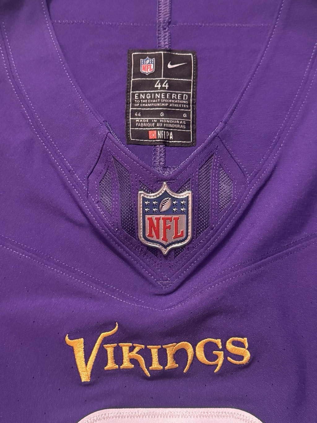 Jordan Addison Minnesota Vikings Jersey #3 Nike Vapor FUSE Elite Purple Size 44 (Large) NFL