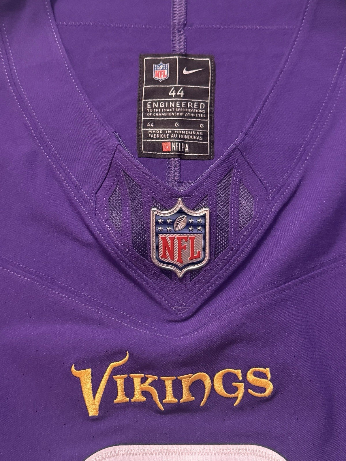 Jordan Addison Minnesota Vikings Jersey #3 Nike Vapor FUSE Elite Purple Size 44 (Large) NFL