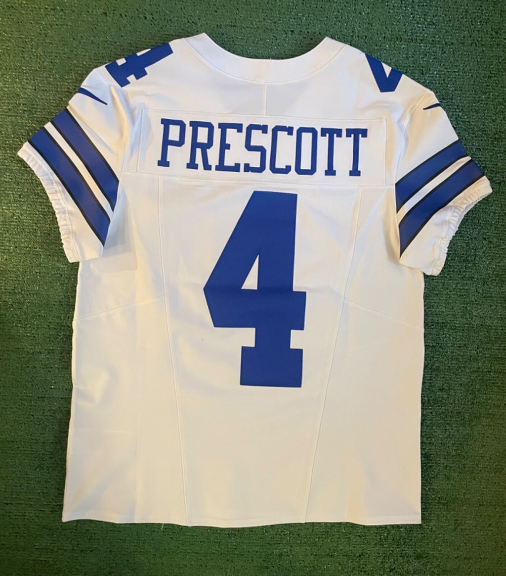 Dak Prescott Dallas Cowboys Jersey #4 Nike Vapor FUSE Elite White Size 44 (Large) NFL