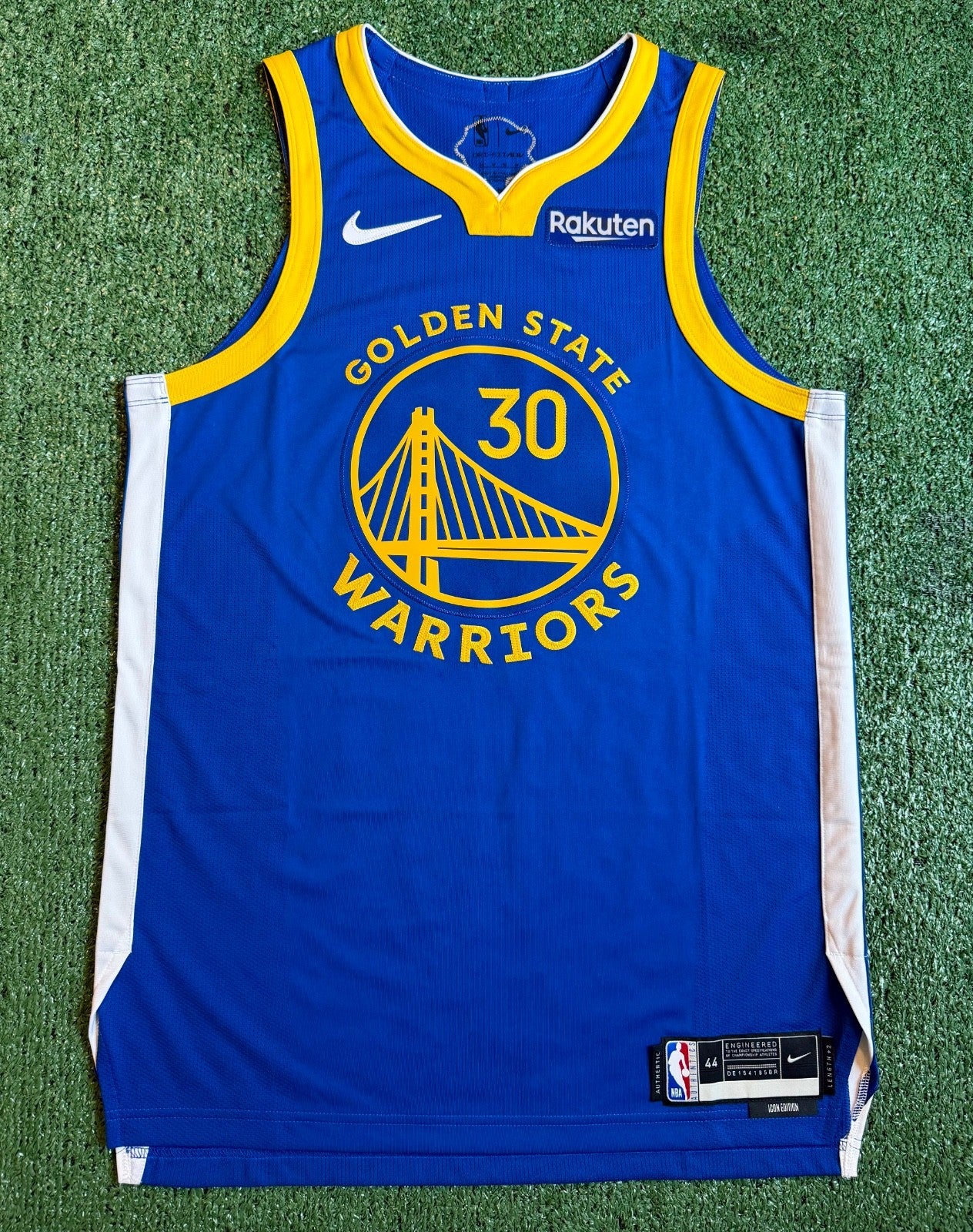 Steph Curry Golden State Warriors Jersey #30 Nike ADV Authentic Blue Size 44 (M) NBA