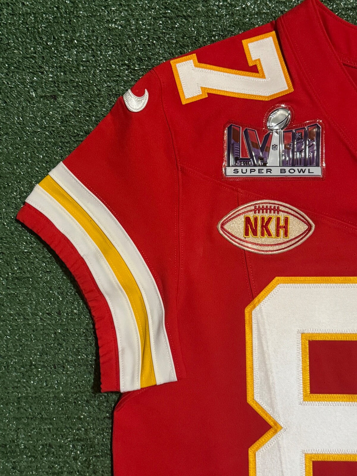 Travis Kelce Kansas City Chiefs Jersey #87 Nike Vapor Fuse Elite Red Size 44 (L) NFL