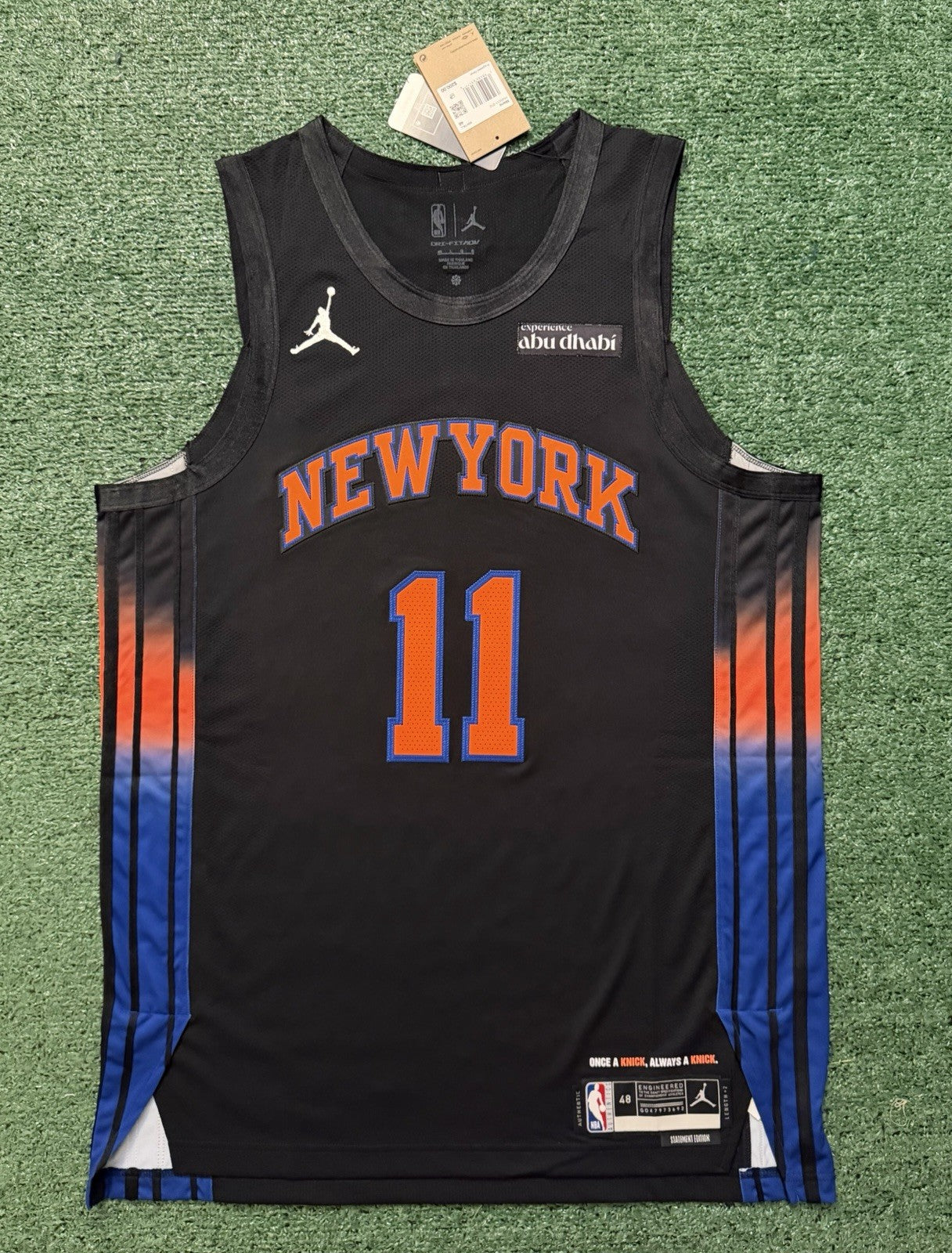 Jalen Brunson New York Knicks Jersey #11 Nike ADV Authentic Black Size 48 (L) NBA