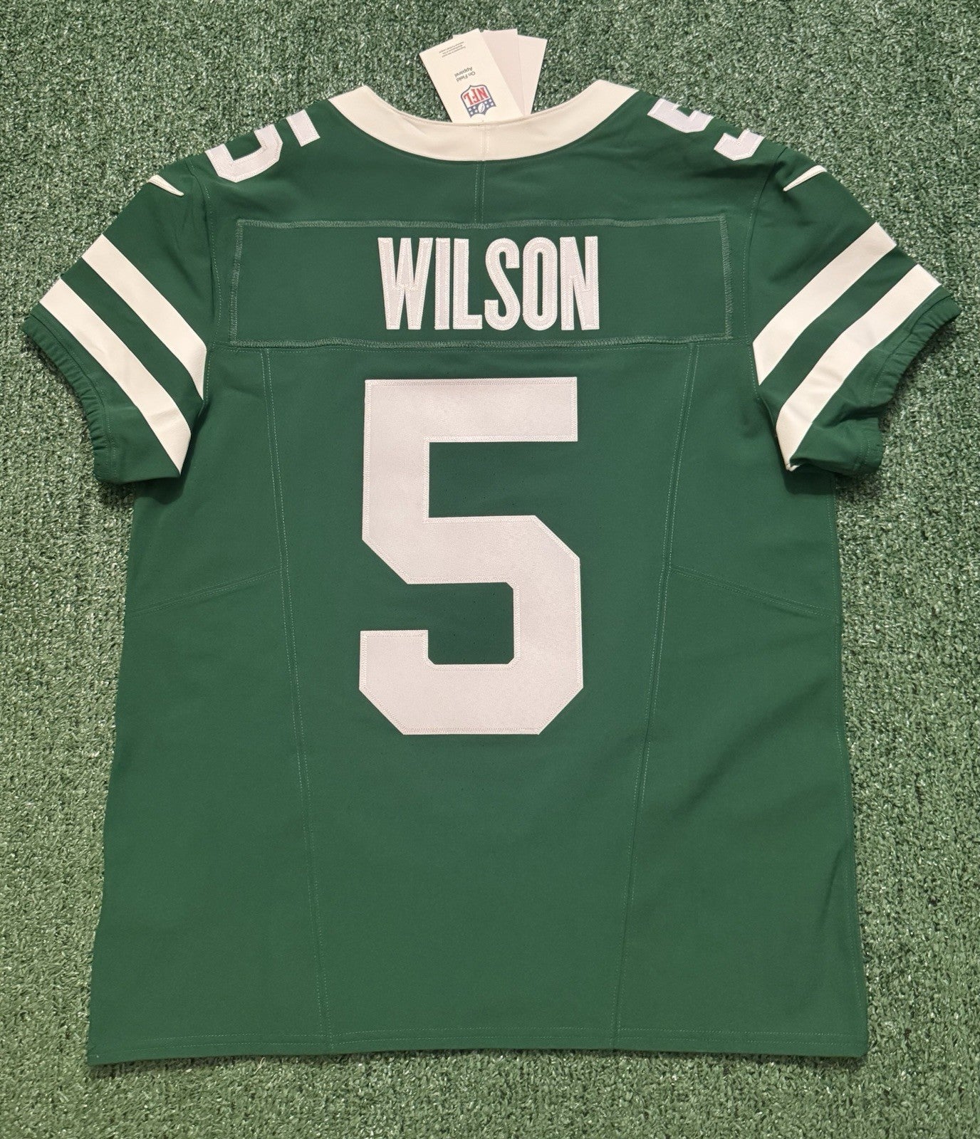 Garrett Wilson New York Jets Jersey #5 Nike Vapor Fuse Elite Green Size 40 (M) NFL