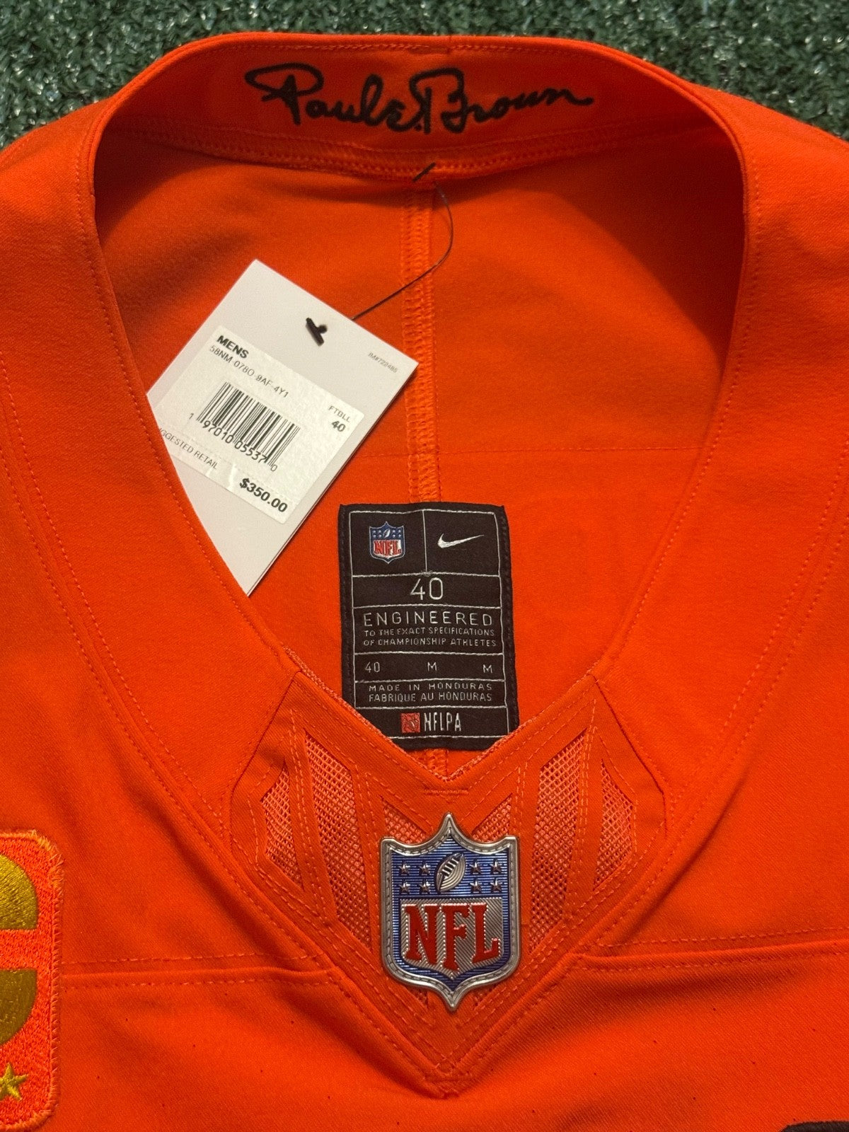 Joe Burrow Cincinnati Bengals Jersey #9 Nike Vapor FUSE Elite Orange Size 40 (M) NFL