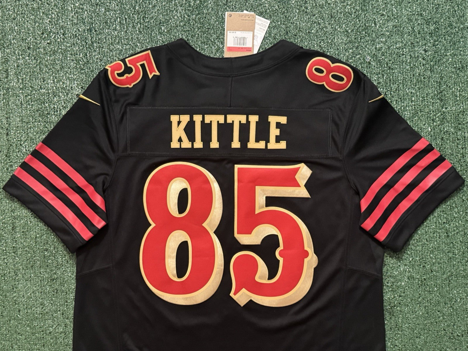 George Kittle San Francisco 49ers
Jersey #85 Nike FUSE Rivalry Black 
Size (Large) NFL