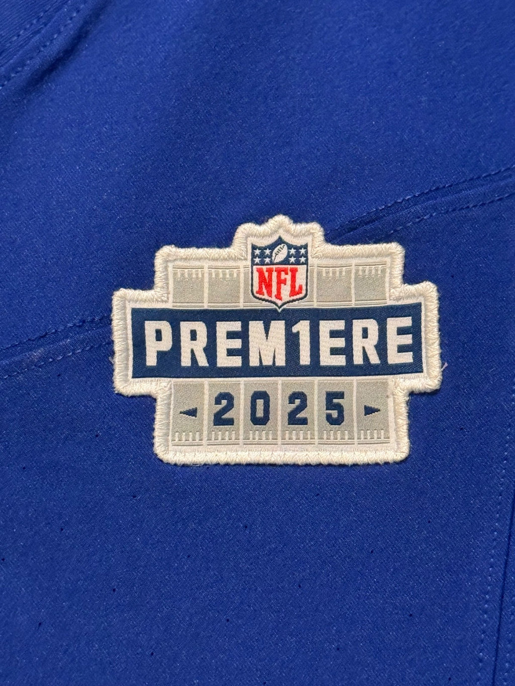 Jaxson Dart New York Giants Jersey #6 Nike Vapor FUSE Elite Blue Size 48 (XL) NFL