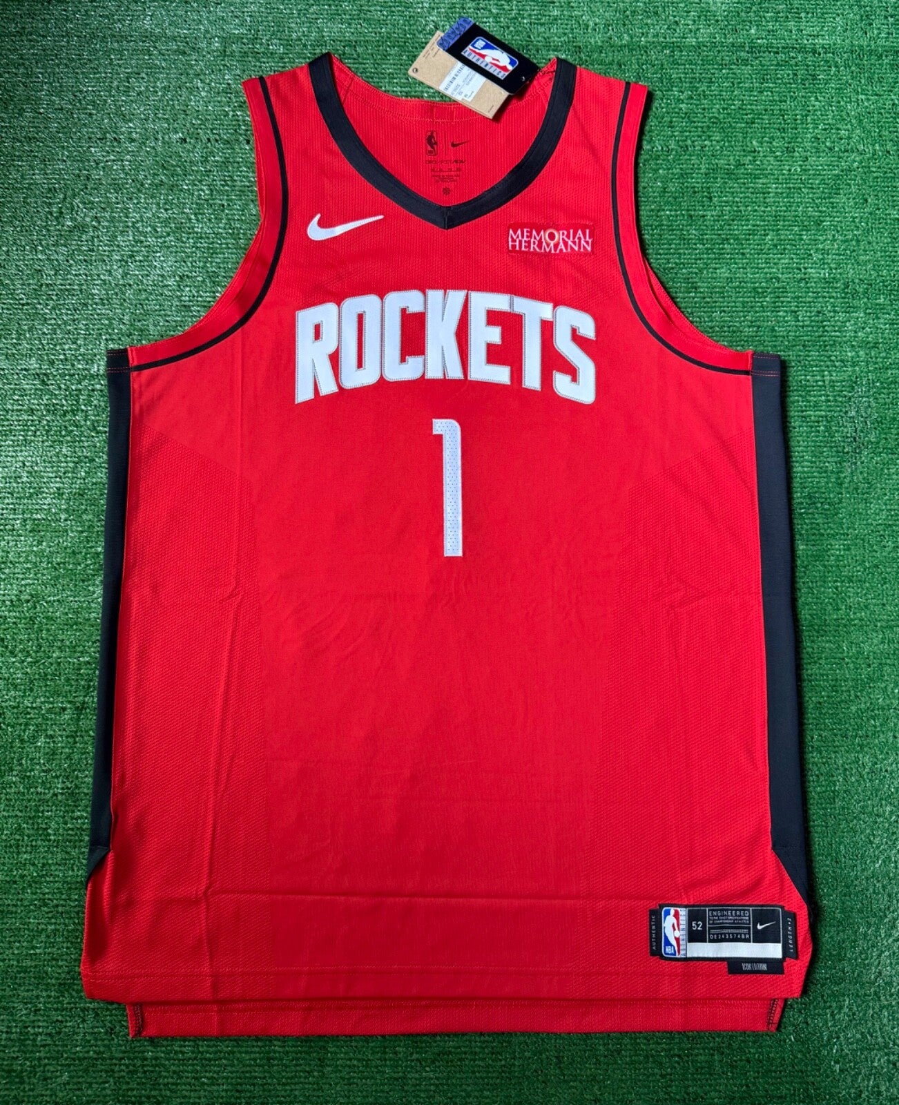 Amen Thompson Jersey #1 Nike ADV Authentic Red Size 52 (XL) NBA
