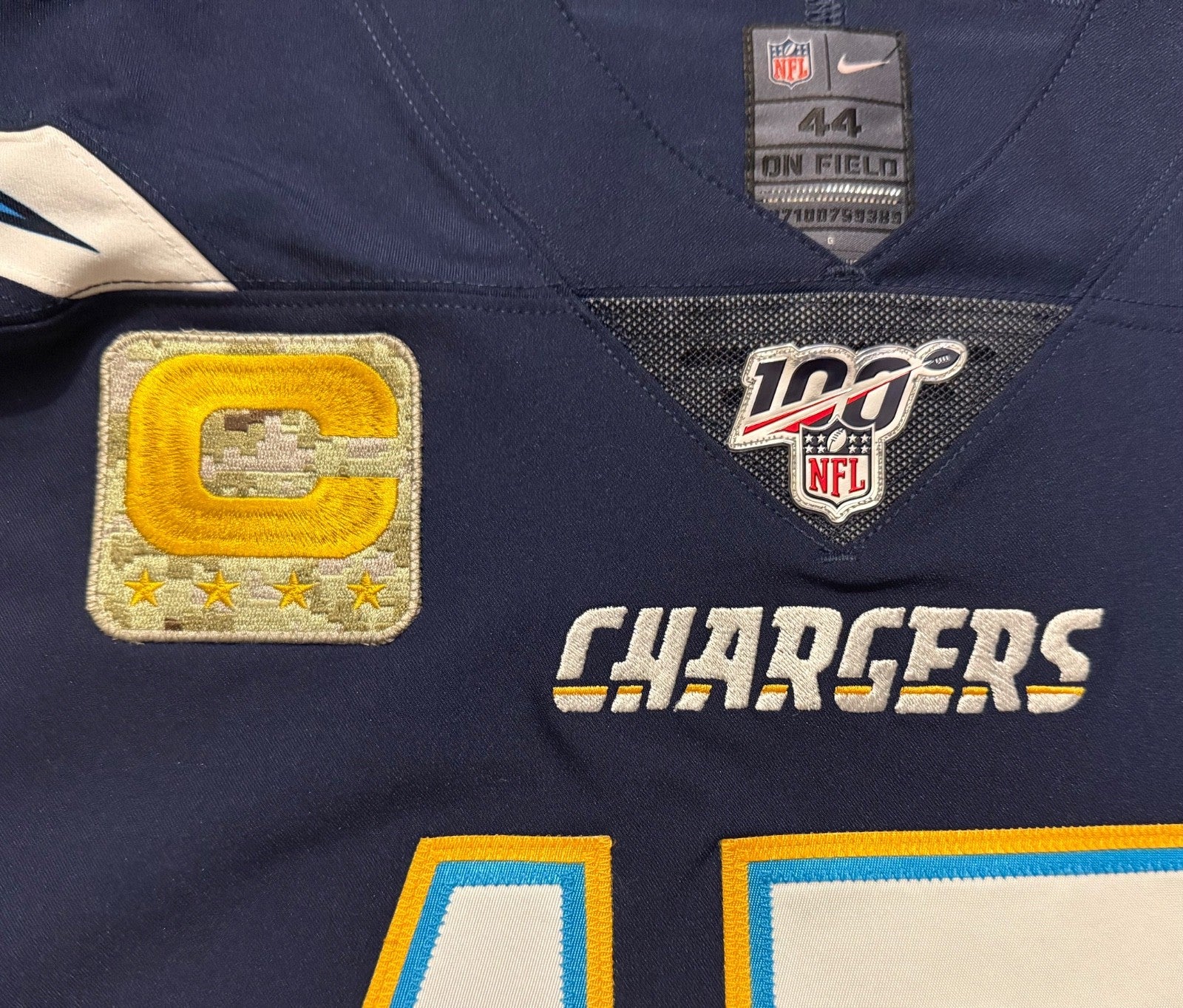 Philip Rivers Los Angeles Chargers Jersey #17 Nike Vapor Elite Navy Size 44 (L) NFL