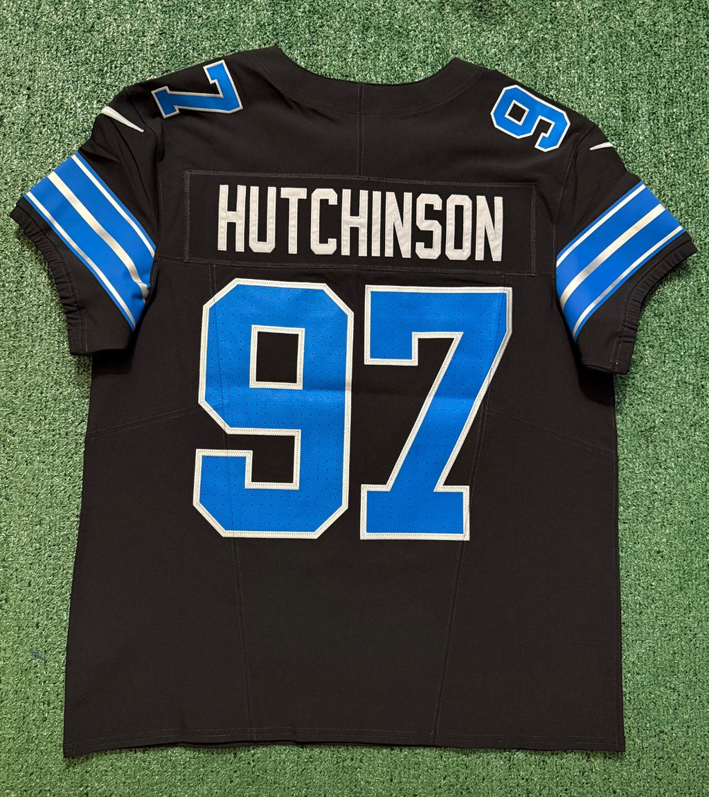 Aidan Hutchinson Detroit Lions Jersey #97 Nike Vapor FUSE Elite black size 40 (Medium) NFL