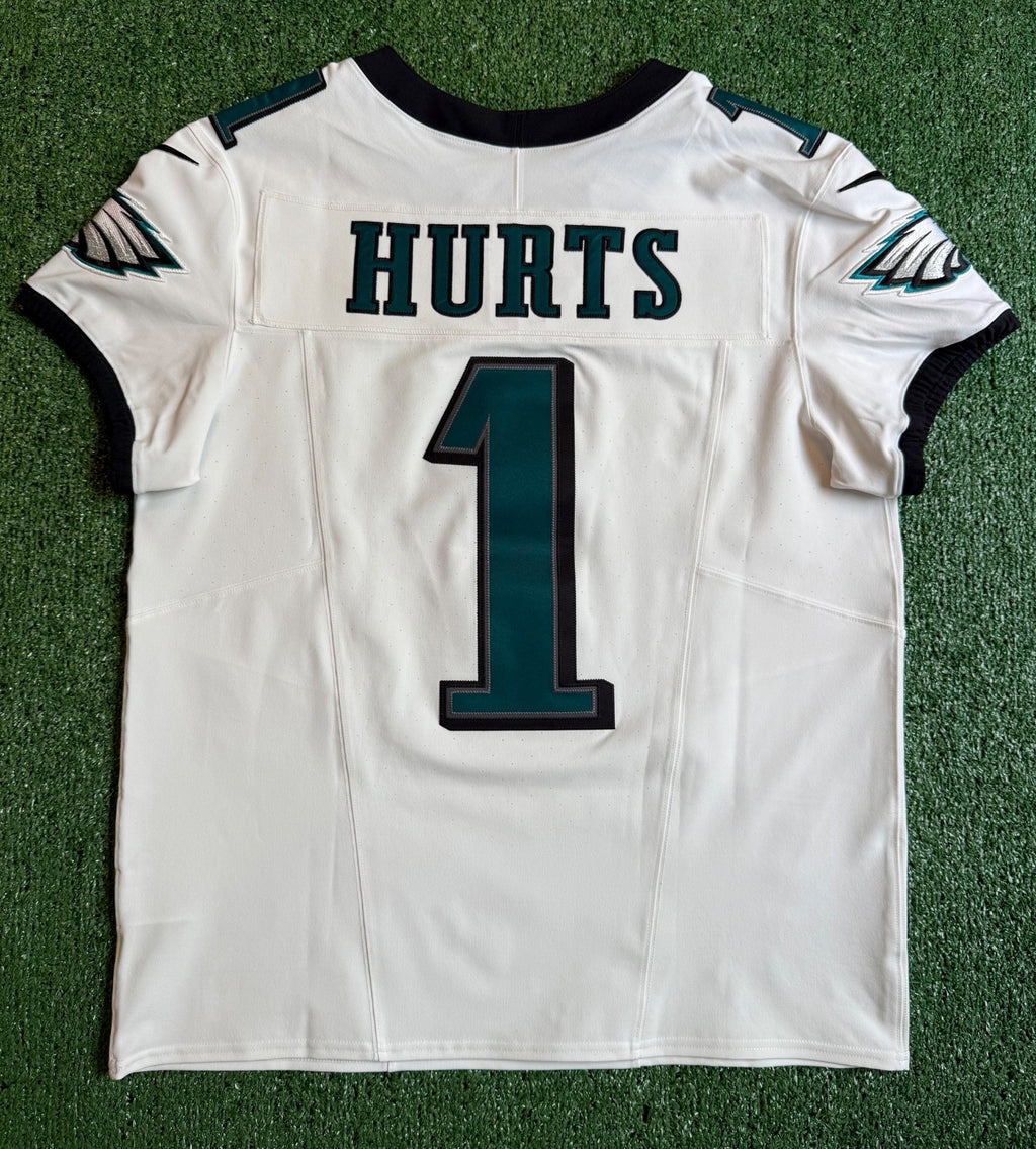 Jalen Hurts Philadelphia Eagles Jersey #1 Nike Vapor FUSE Elite White size 44 (Large) NFL