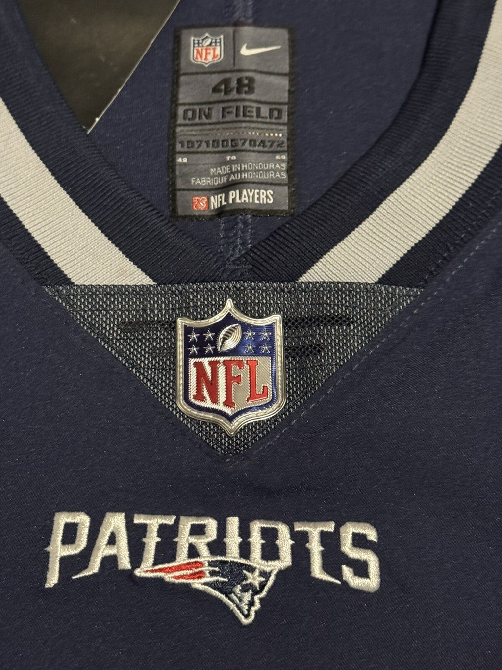 Tom Brady New England Patriots Jersey #12 Nike Vapor Elite Blue Size 48 (XL) NFL
