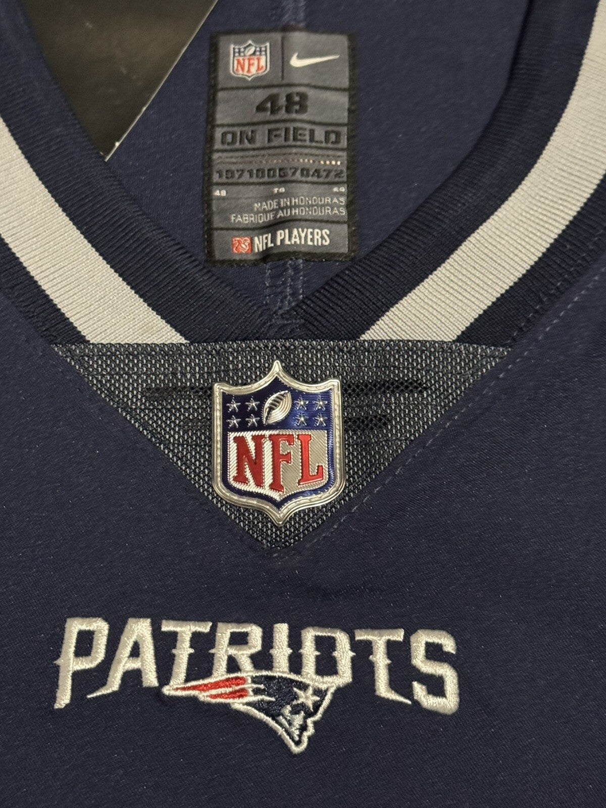 Tom Brady New England Patriots Jersey #12 Nike Vapor Elite Blue Size 48 (XL) NFL
