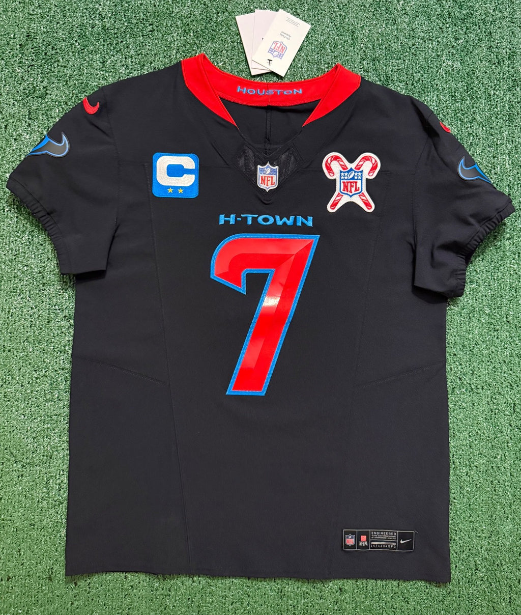 CJ Stroud Houston Texans Jersey #7 Nike Vapor Fuse Elite Navy Size 40 (M) NFL