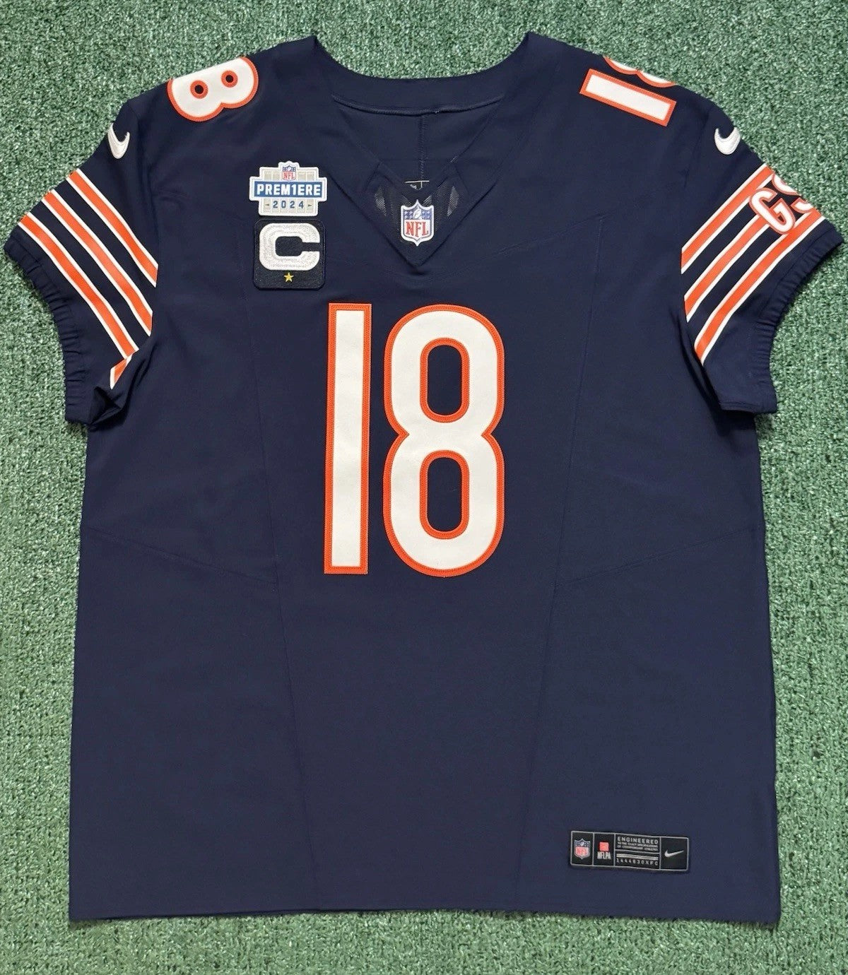 Caleb Williams Chicago Bears Jersey #18 Nike Vapor FUSE Elite Navy Size 48 (XL) NFL