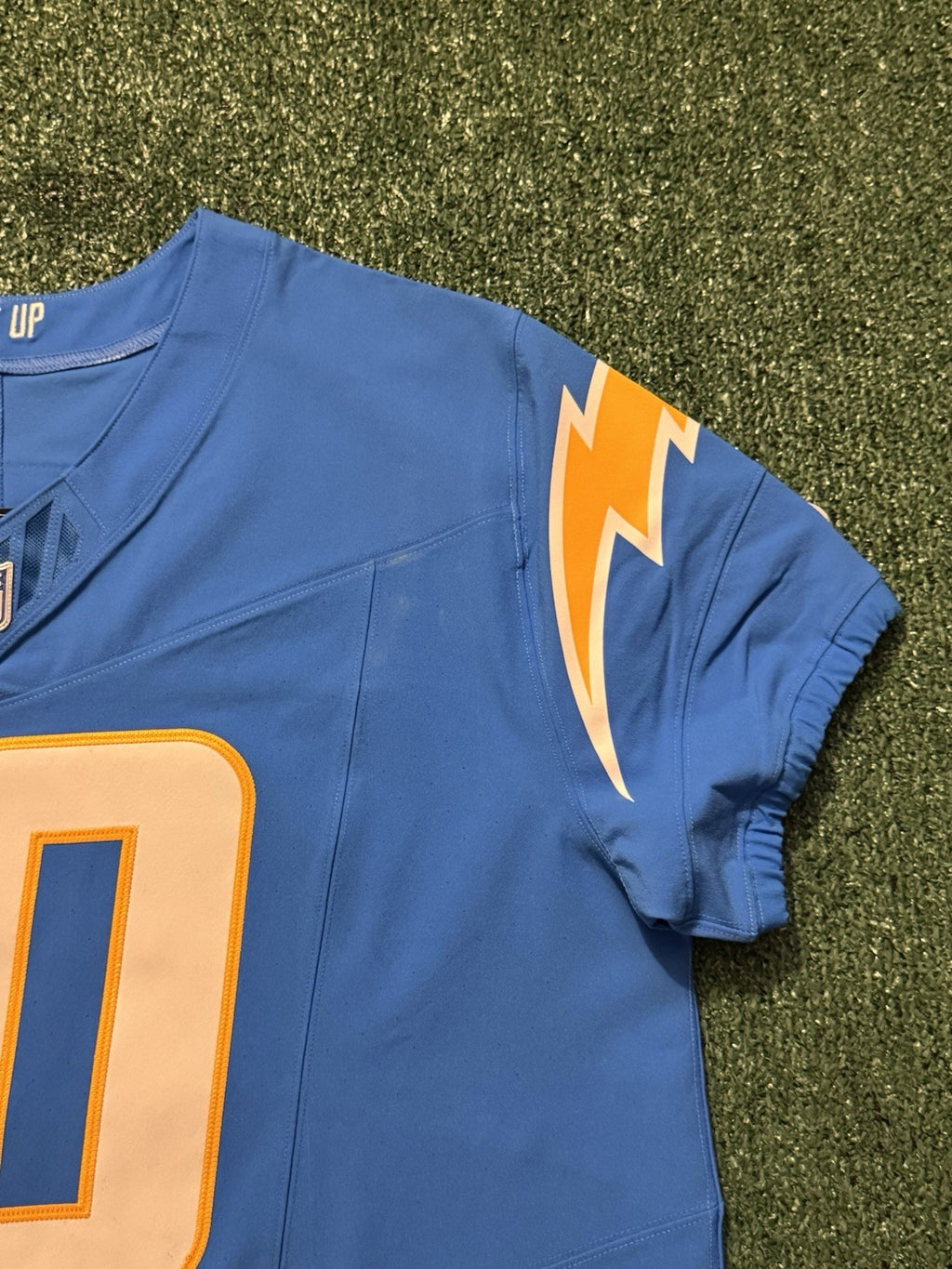 Justin Herbert Los Angeles Chargers Jersey #10 Nike Vapor Fuse Elite Blue Size 48 (XL) NFL