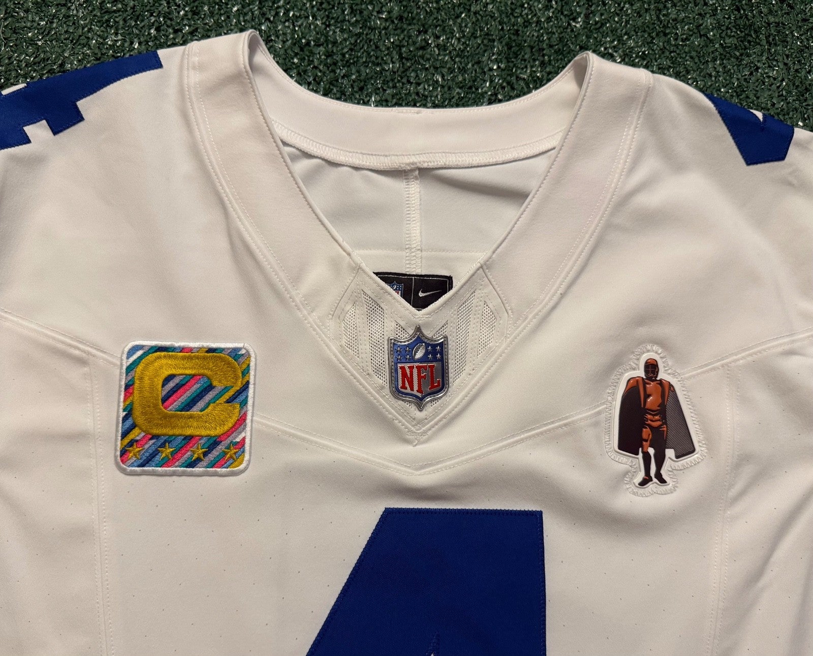 Dak Prescott Dallas Cowboys Jersey #4 Nike Vapor FUSE Elite White Size 44 (Large) NFL