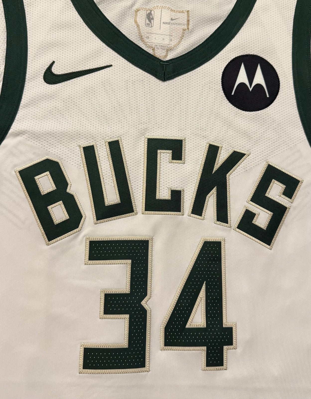 Giannis Antetokounmpo Milwaukee Bucks Jersey #34 Nike Vaporknit Authentic White Size 48 (Large) NBA