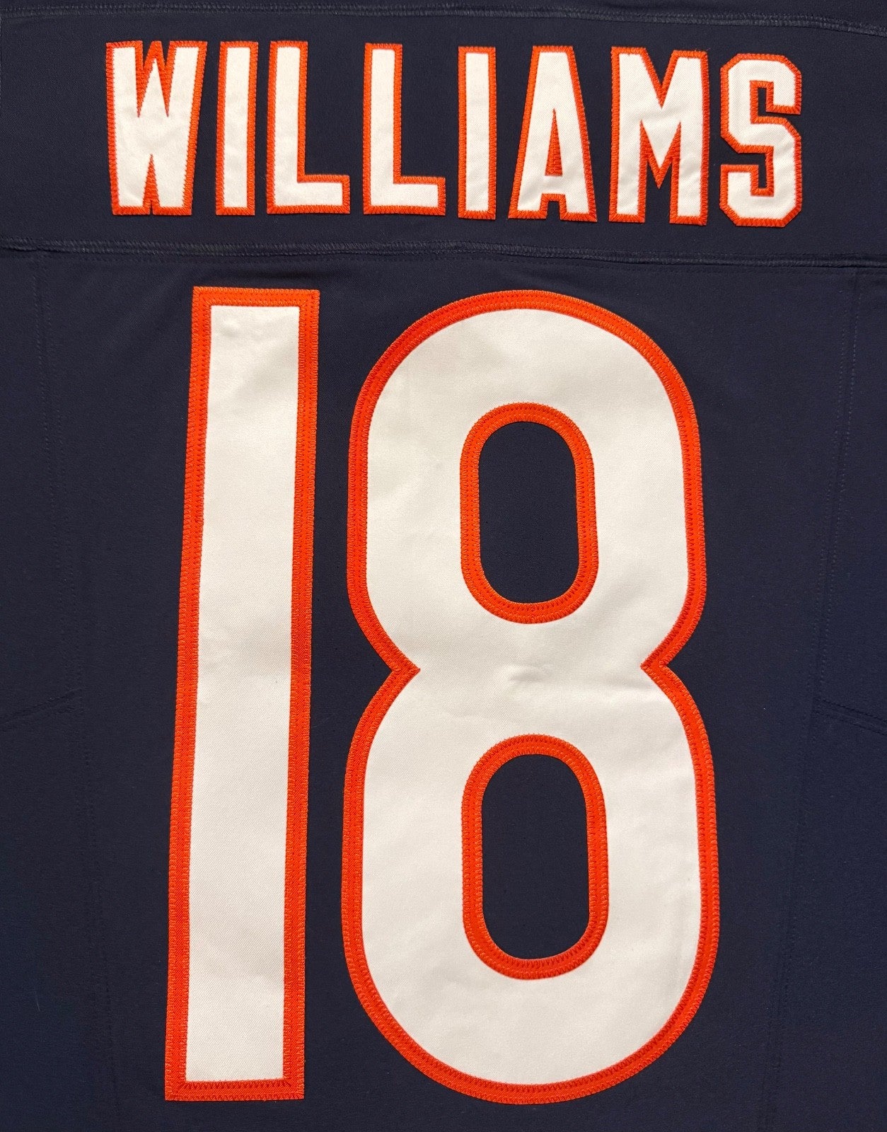 Caleb Williams Chicago Bears Jersey #18 Nike Vapor FUSE Elite Navy Size 44 (Large) NFL