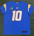 Justin Herbert Los Angeles Chargers Jersey #10 Nike Vapor Fuse Elite Blue Size 48 (XL) NFL
