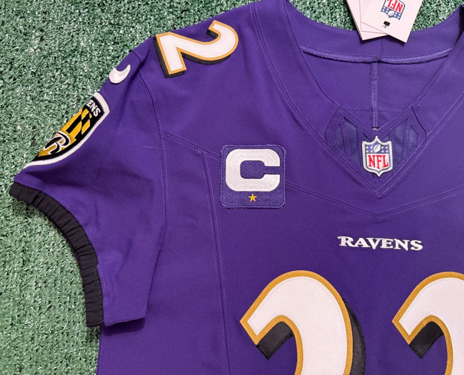 Derrick Henry Baltimore Ravens Jersey #22 Nike Vapor FUSE Elite Purple Size 40 (M) NFL
