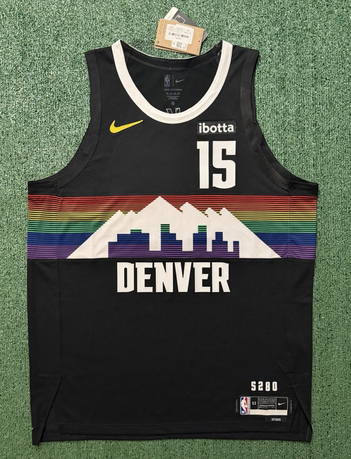 Nikola Jokic Denver Nuggets Jersey #15 Nike ADV Authentic Black Size 52 (XL) NBA
