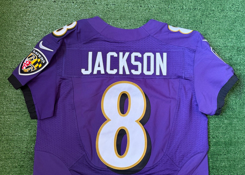 Lamar Jackson Baltimore Ravens Jersey #8 Nike Vapor Elite Purple Size 40 (M) NFL