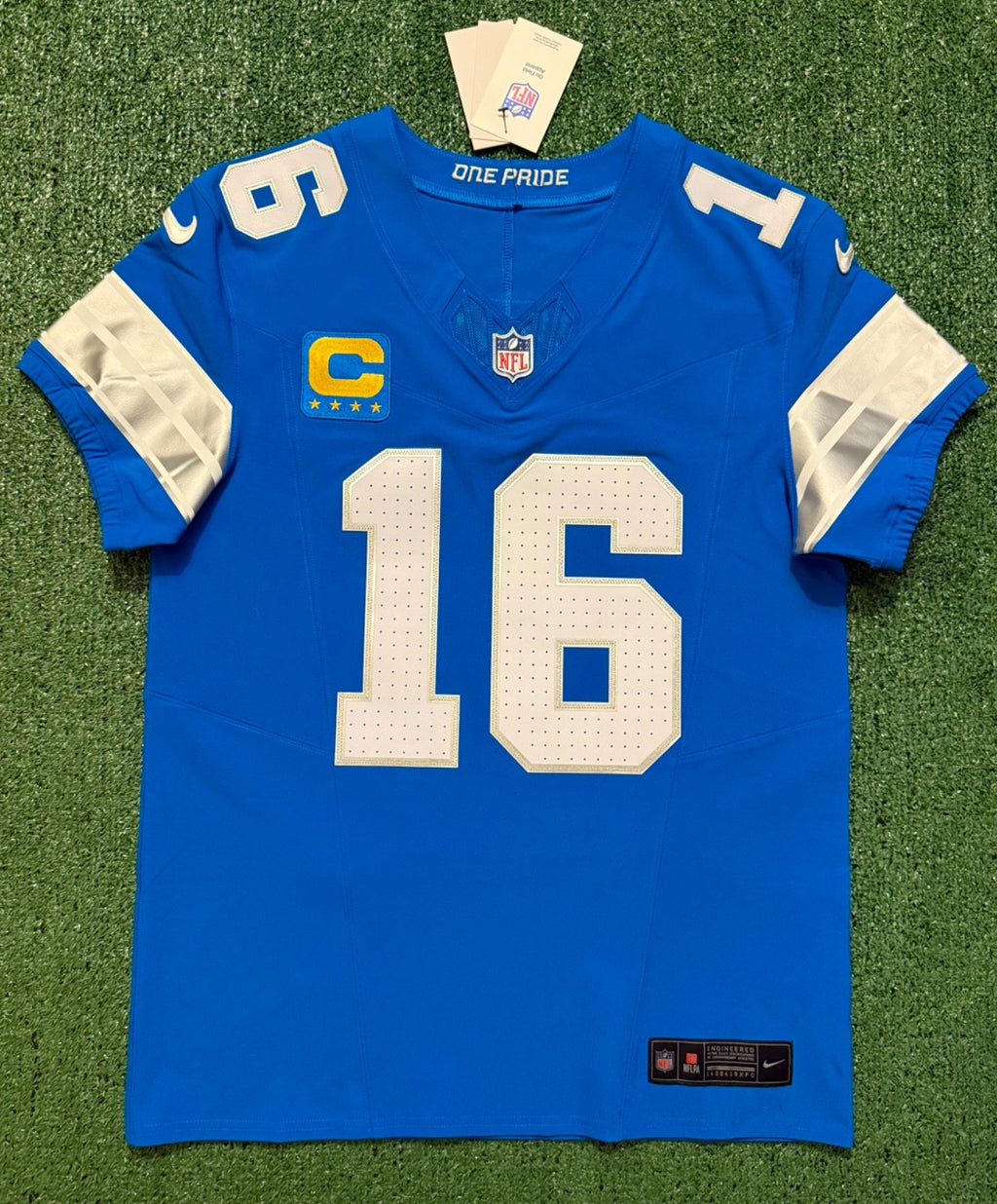 Jared Goff Detroit Lions Jersey #16  Nike Vapor FUSE Elite Blue Size 40 (Medium) NFL