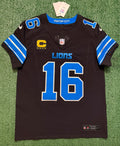 Jared Goff Detroit Lions Jersey #16  Nike Vapor FUSE Elite Black Size 40 (Medium) NFL