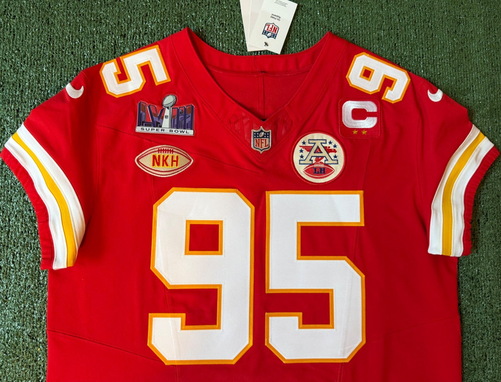 Chris Jones Kansas City Chiefs Jersey #95 Nike Vapor Fuse Elite Red Size 48 (XL) NFL