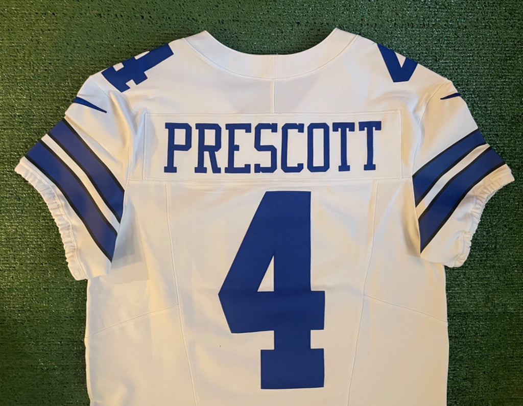 Dak Prescott Dallas Cowboys Jersey #4 Nike Vapor FUSE Elite White Size 44 (Large) NFL
