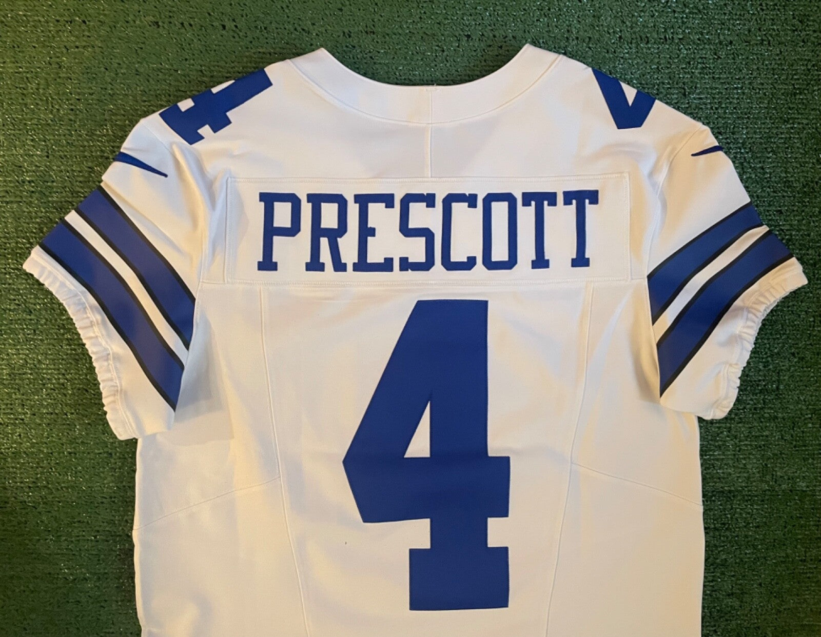 Dak Prescott Dallas Cowboys Jersey #4 Nike Vapor FUSE Elite White Size 44 (Large) NFL