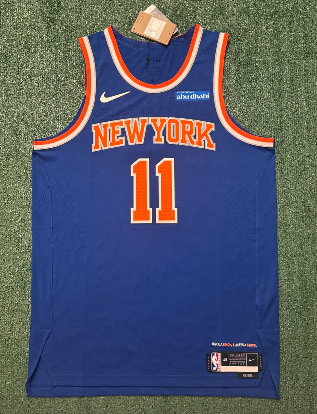 Jalen Brunson New York Knicks Jersey #11 Nike ADV Authentic Blue Size 48 (L) NBA