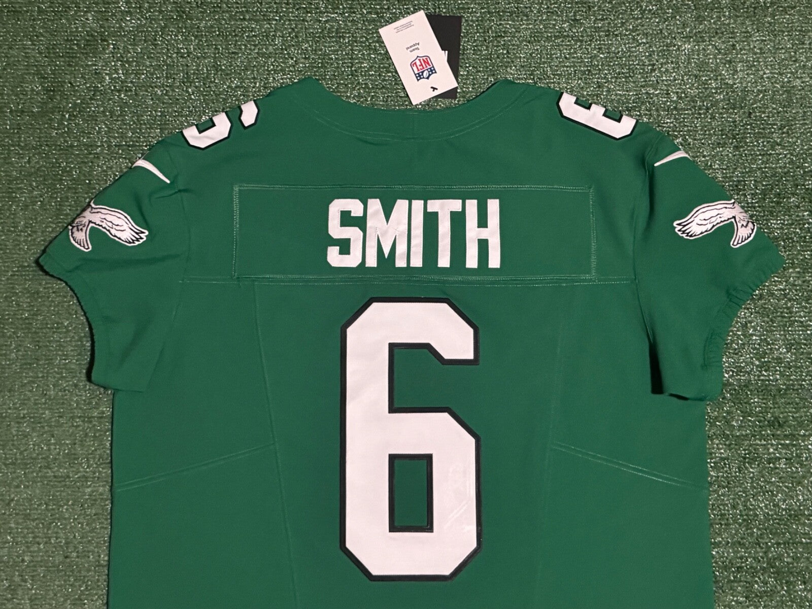 Devonta Smith Philadelphia Eagles Jersey #6 Nike Vapor F.U.S.E Elite Kelly Green 48 (XL) NFL