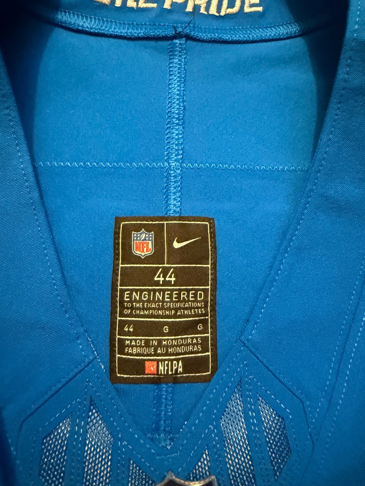 Amon Ra St Brown Detroit Lions Jersey #14 Nike Vapor FUSE Elite Blue Size 44 (Large) NFL