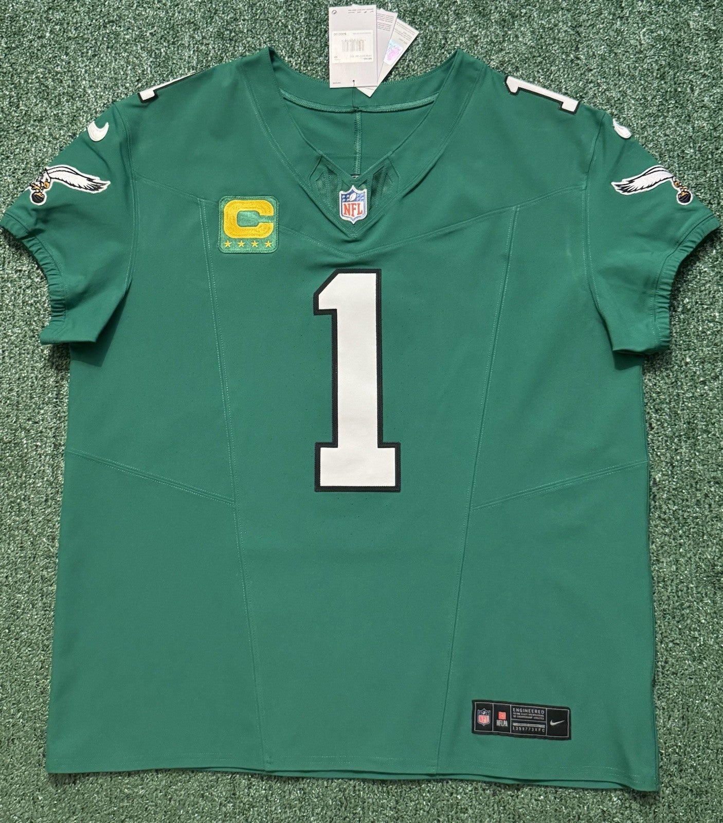 Jalen Hurts Philadelphia Eagles Jersey #1 Nike Vapor FUSE Elite Kelly Green size 48 (XL) NFL