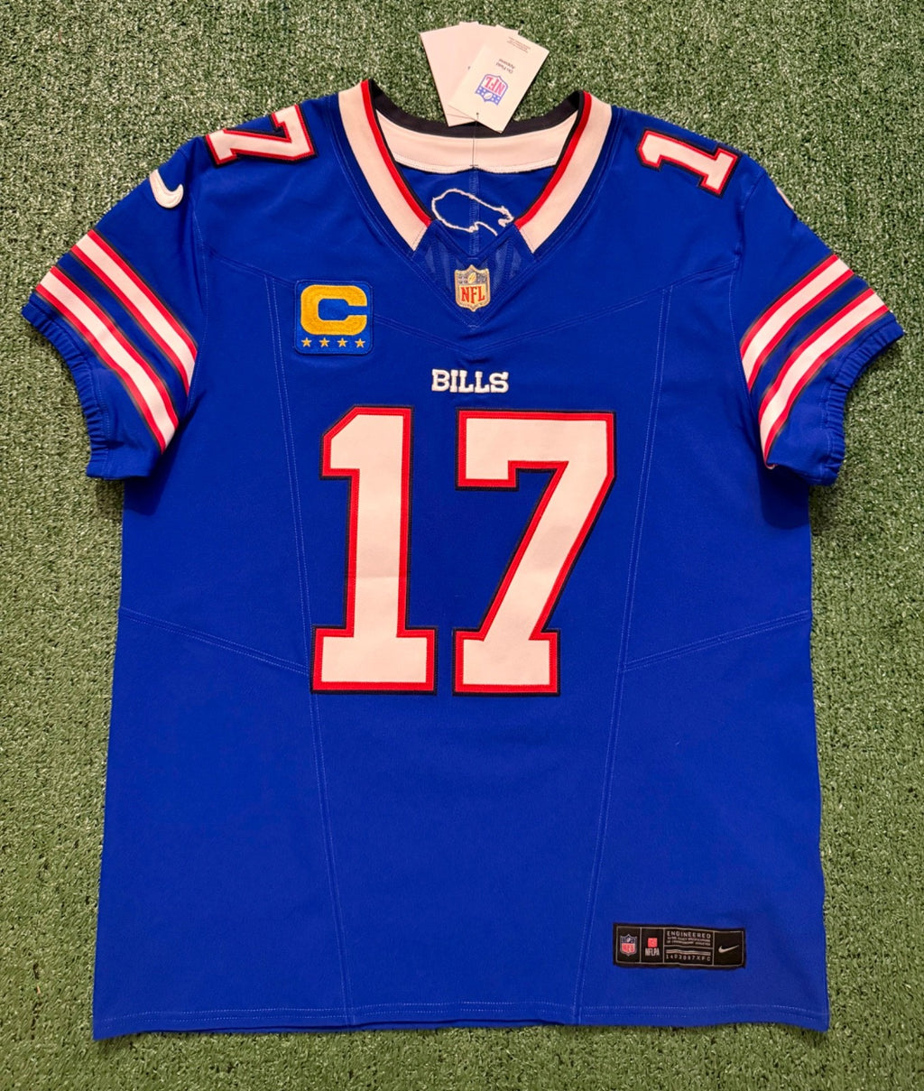 Josh Allen Buffalo Bills Jersey #17 Nike Vapor Fuse Elite Blue Size 44 (L) NFL