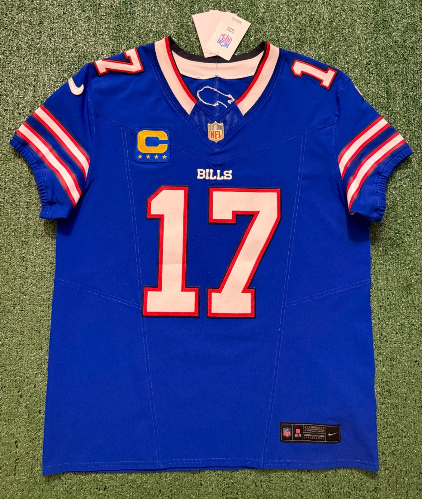 Josh Allen Buffalo Bills Jersey #17 Nike Vapor Fuse Elite Blue Size 44 (L) NFL