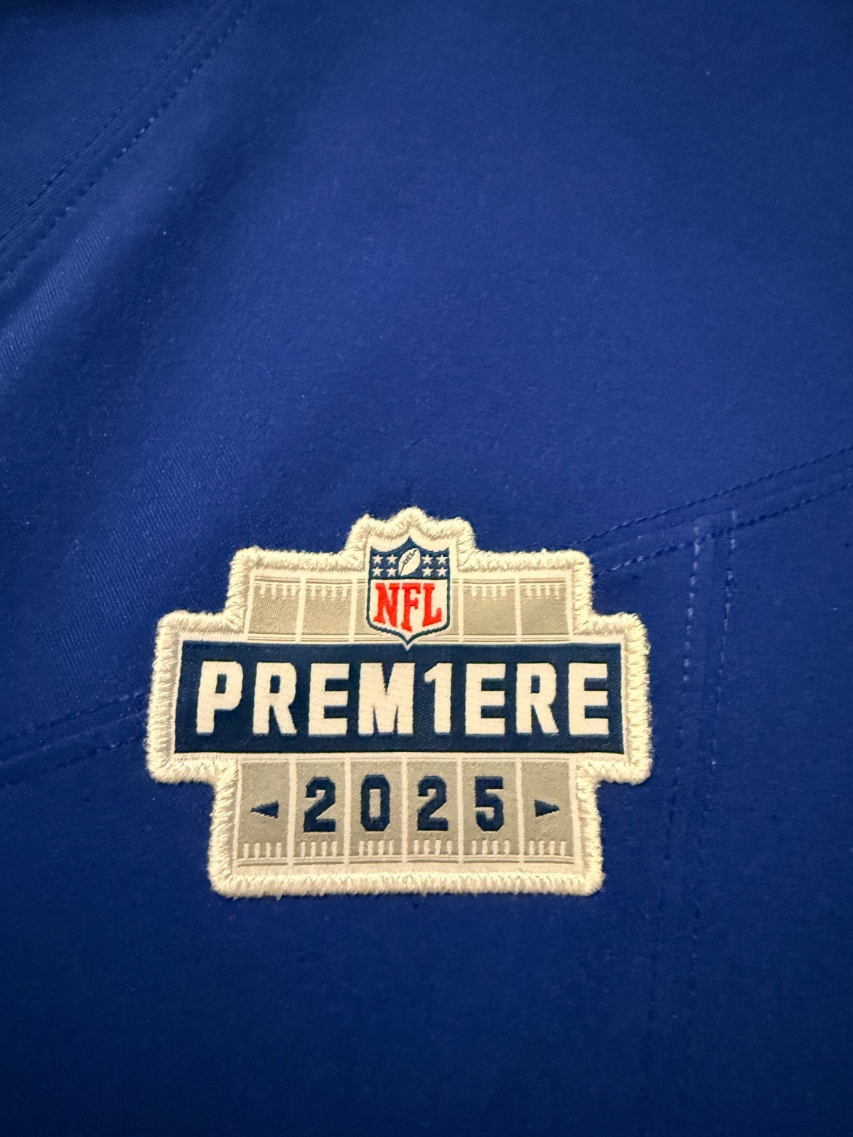 Jaxson Dart New York Giants Jersey #6 Nike Vapor FUSE Elite Blue size 44 (Large) NFL