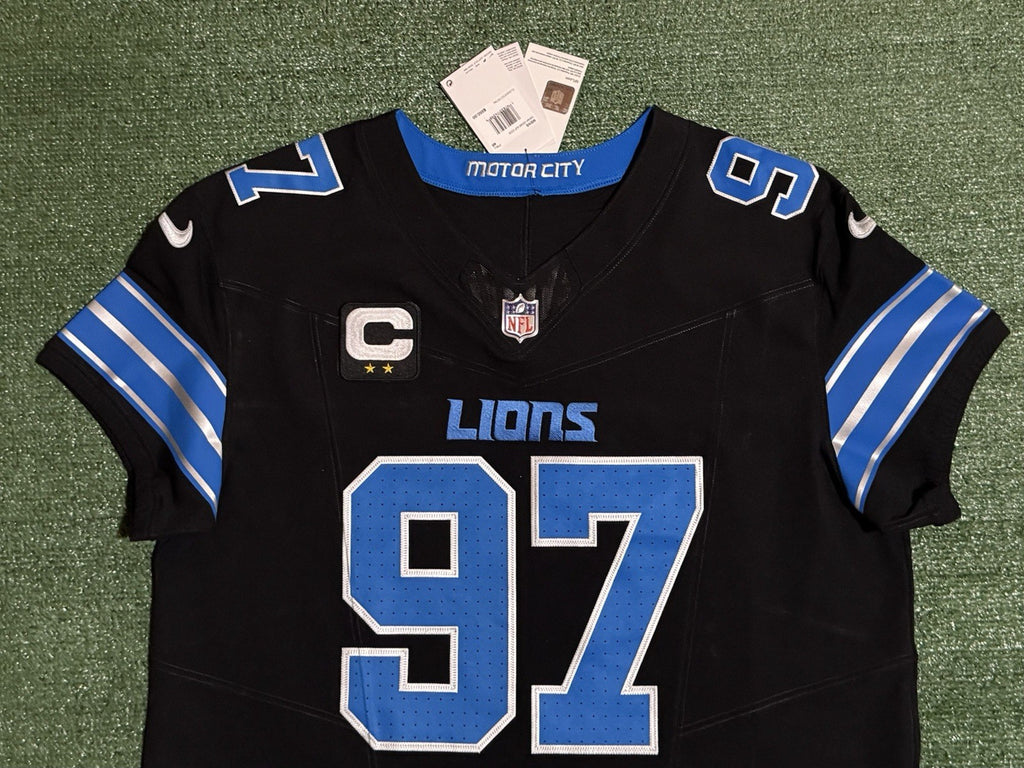 Aidan Hutchinson Detroit Lions Jersey #97 Nike Vapor FUSE Elite Black size 48 (XL) NFL