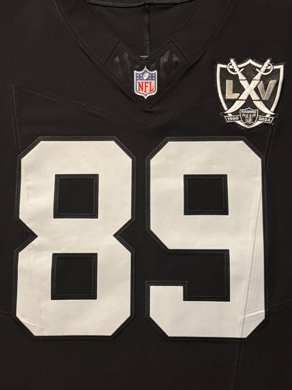 Brock Bowers Las Vegas Raiders Jersey #89 Nike Vapor Fuse Elite Black Size 40 (M) NFL