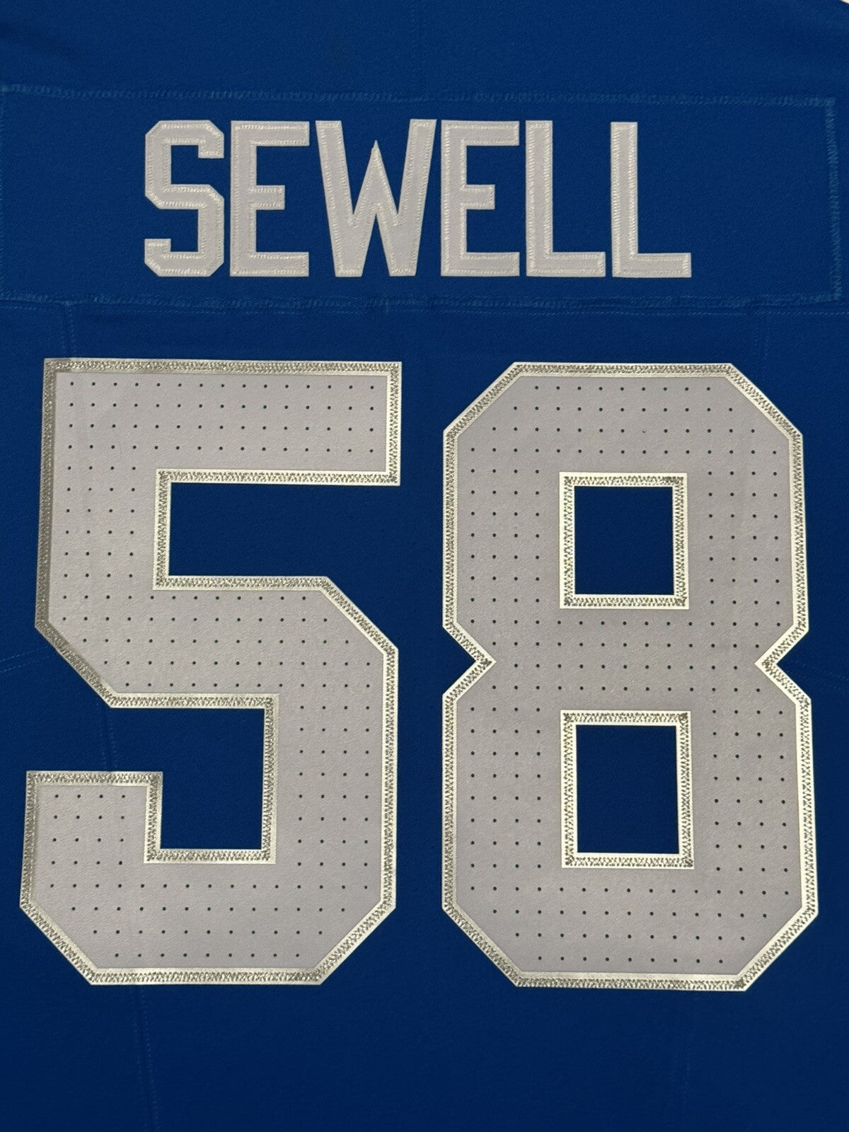 Penei Sewell Detroit Lions Jersey #58 Nike Vapor FUSE Elite Blue 48 (XL) NFL