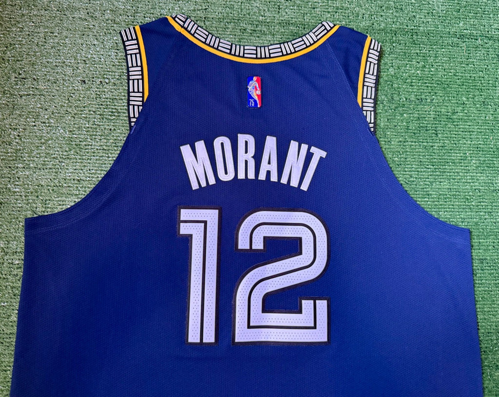 Ja Morant Memphis Grizzlies Jersey #12 Nike ADV Authentic Blue Size 52 (XL) NBA