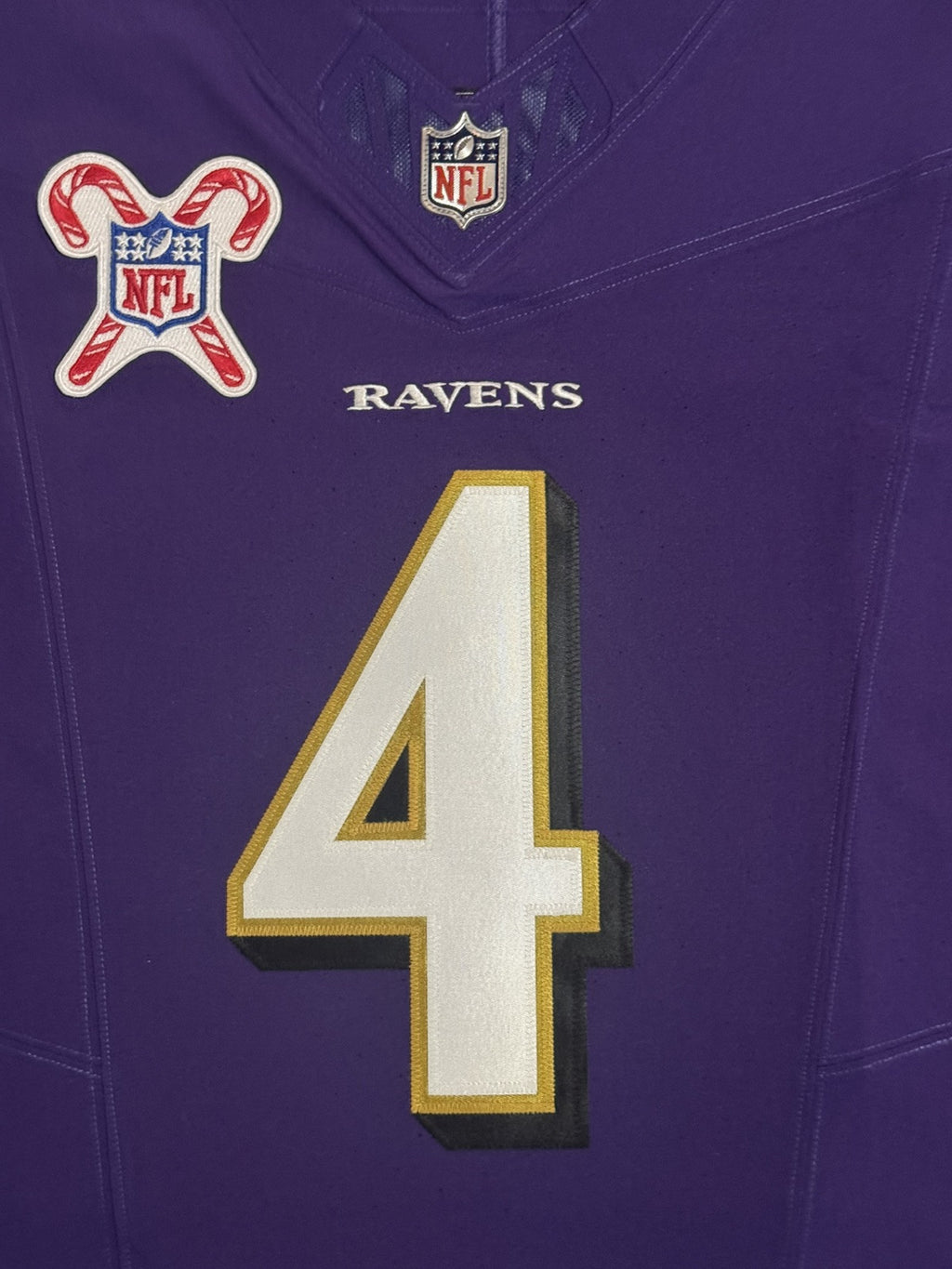 Zay Flowers Baltimore Ravens Jersey #4 Nike Vapor FUSE Elite Purple Size 44 (L) NFL
