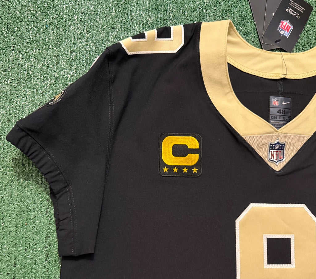 Authentic Drew Brees New Orleans Saints Jersey #9 Nike Vapor Elite Black Size 48 (XL) NFL