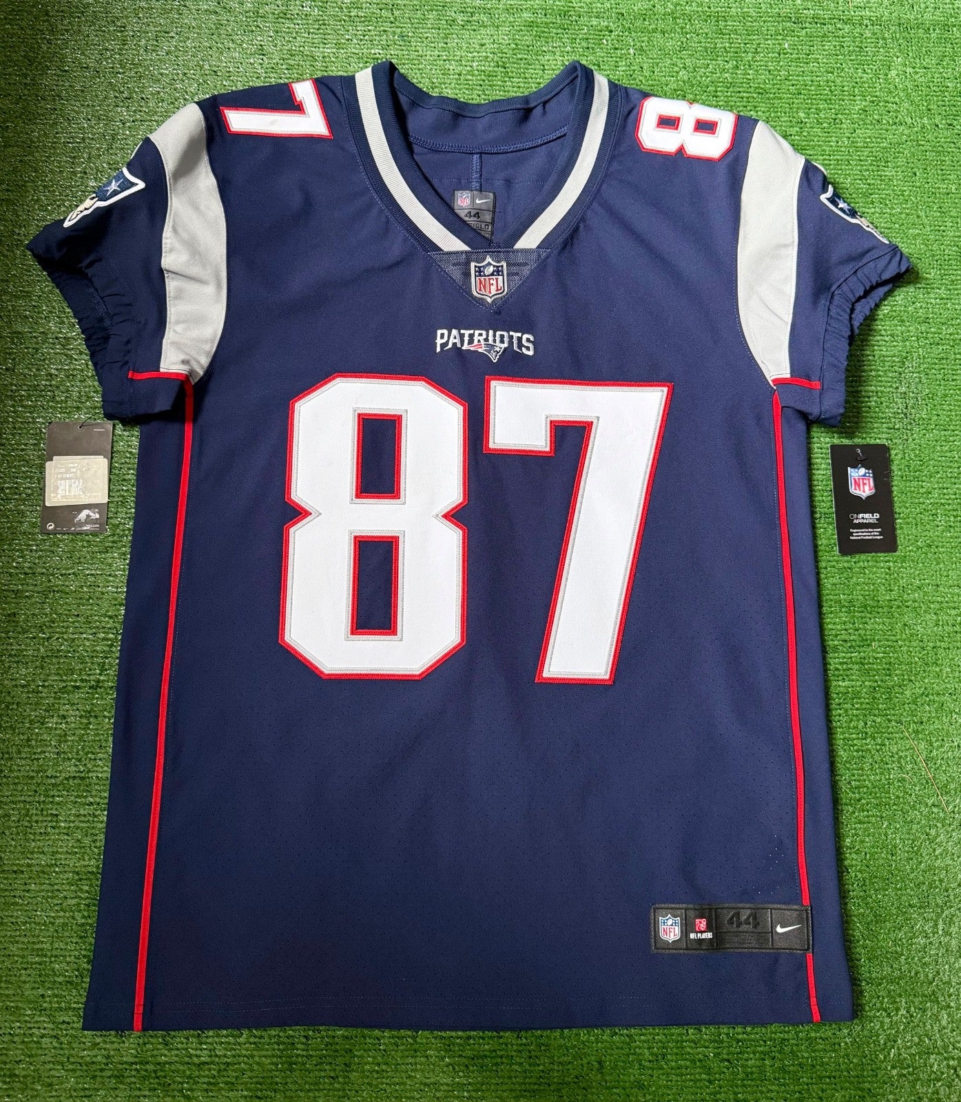 Rob Gronkowski New England Patriots Jersey #87 Nike Vapor Elite Blue Size 44 (L) NFL