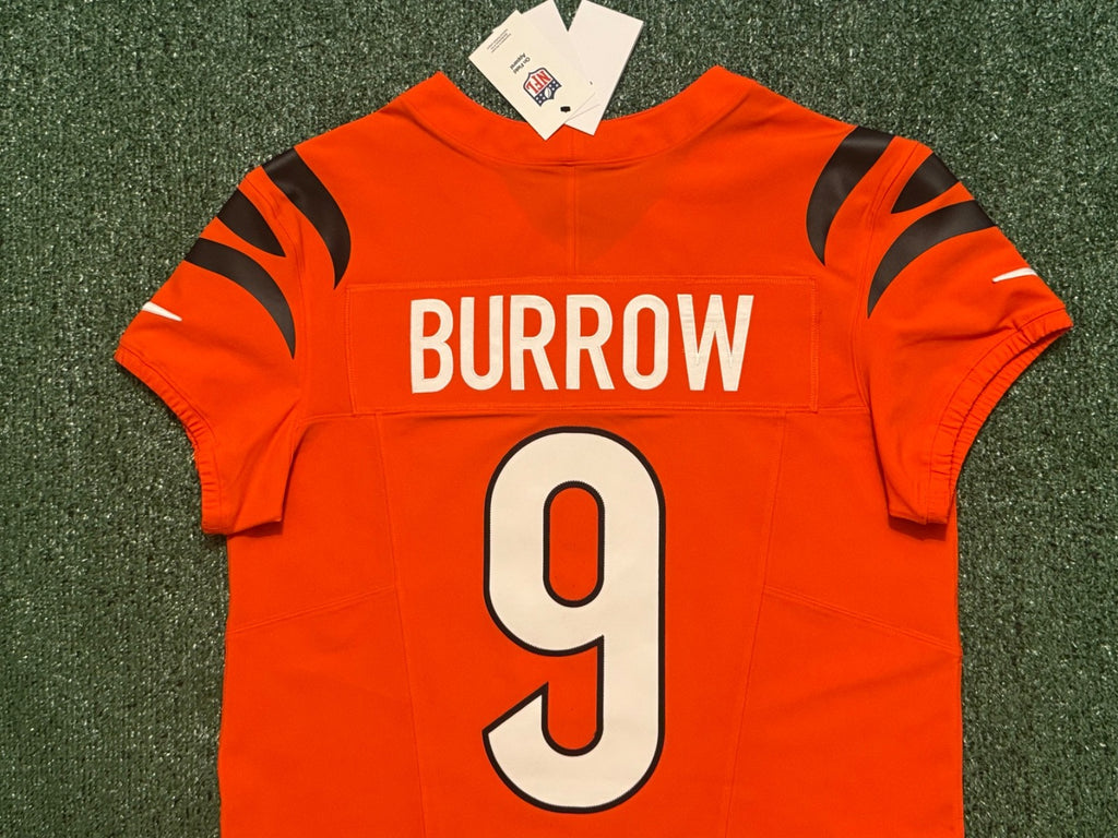 Joe Burrow Cincinnati Bengals Jersey #9 Nike Vapor FUSE Elite Orange Size 44 (L) NFL