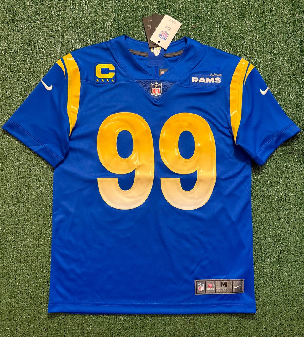 Aaron Donald Los Angeles Rams Jersey #99 Nike Vapor Limited Blue Size (Medium) NFL