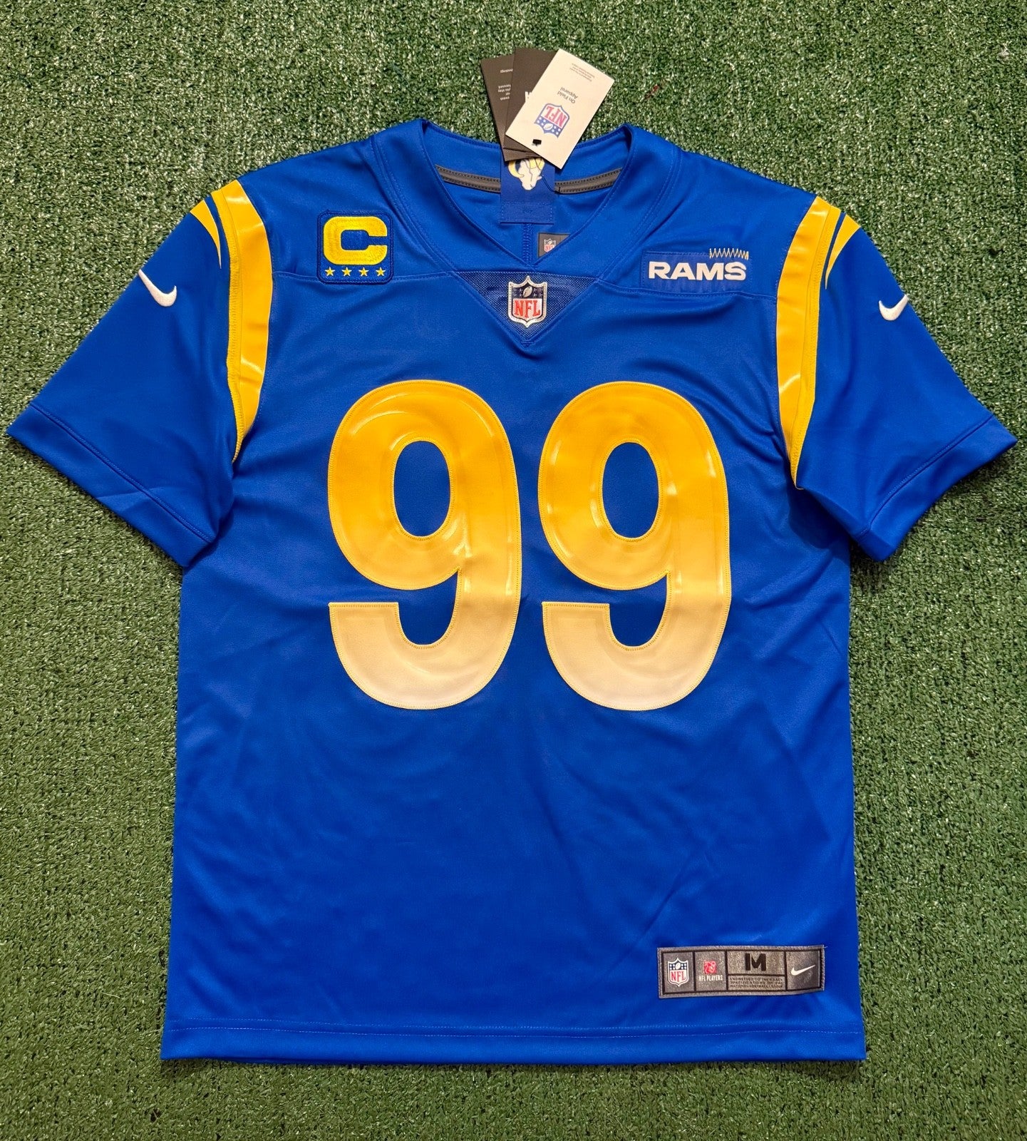Aaron Donald Los Angeles Rams Jersey #99 Nike Vapor Limited Blue Size (Medium) NFL